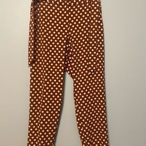 Cute Eva Mendes pants that tie in the front! Orange polka dot